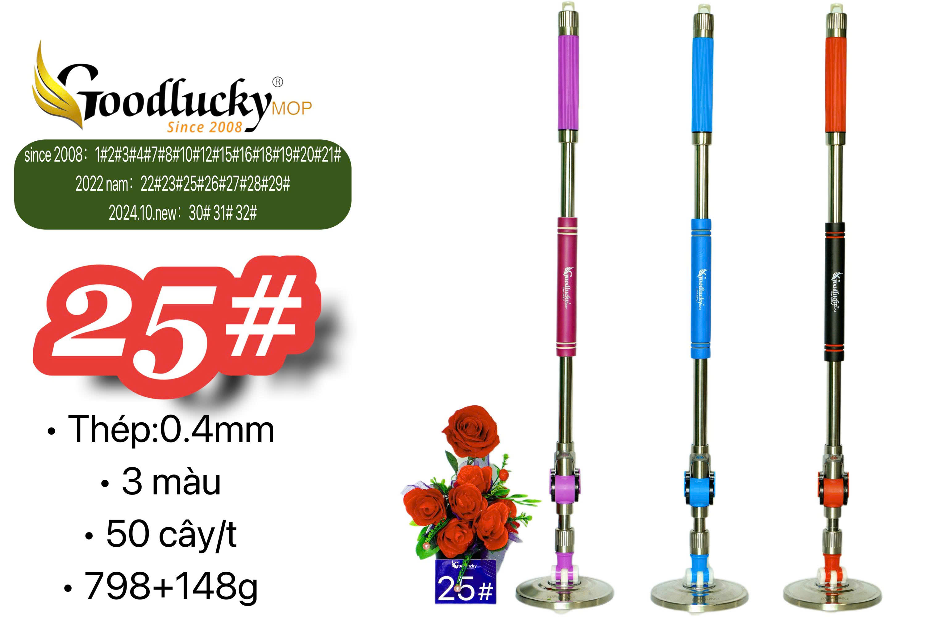 CÂY LAU NHÀ 360 độ GOOD LUCKY- MÃ #25